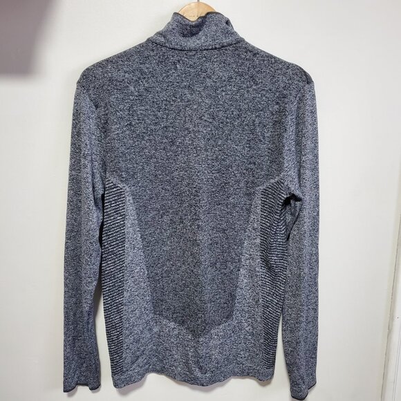 NIKE GOLF Dri-Fit Half Zip Top Shirt Long Sleeve Seamless Grey Blk Men's Medium - Picture 9 of 14